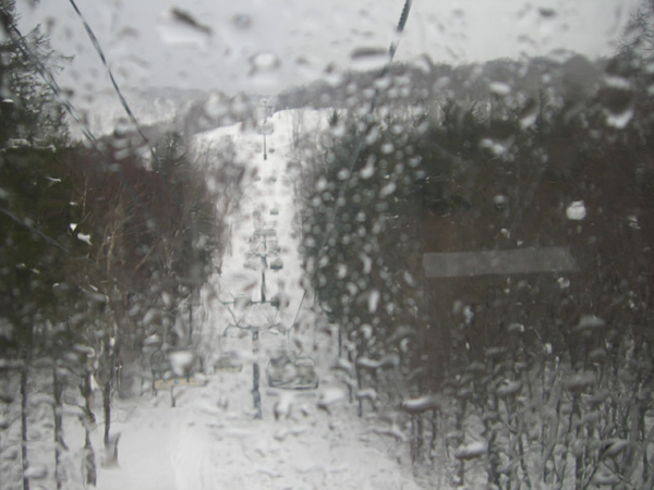The Rain on the chair hood!